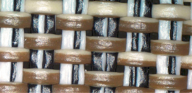 Bicolor fabric Detail photo of a bicolor fabric